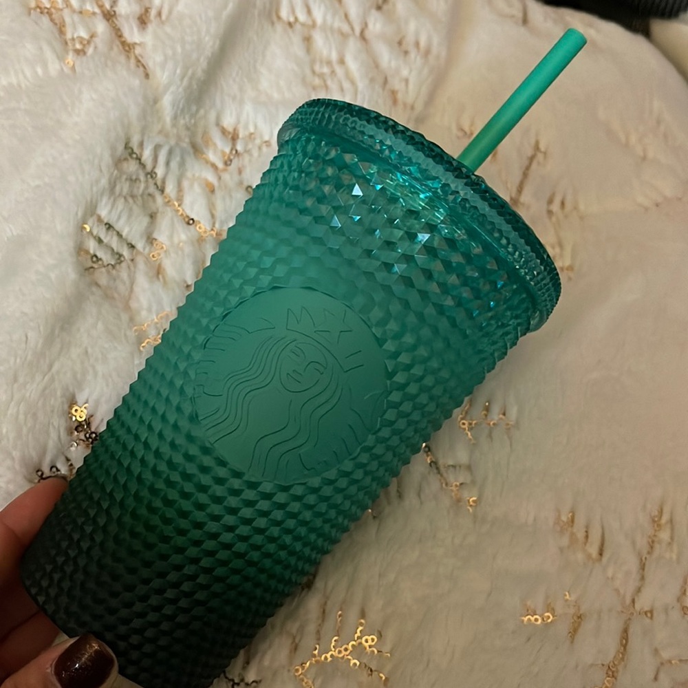 Starbucks Blue Teal Gradient Studded Tumbler 16oz
